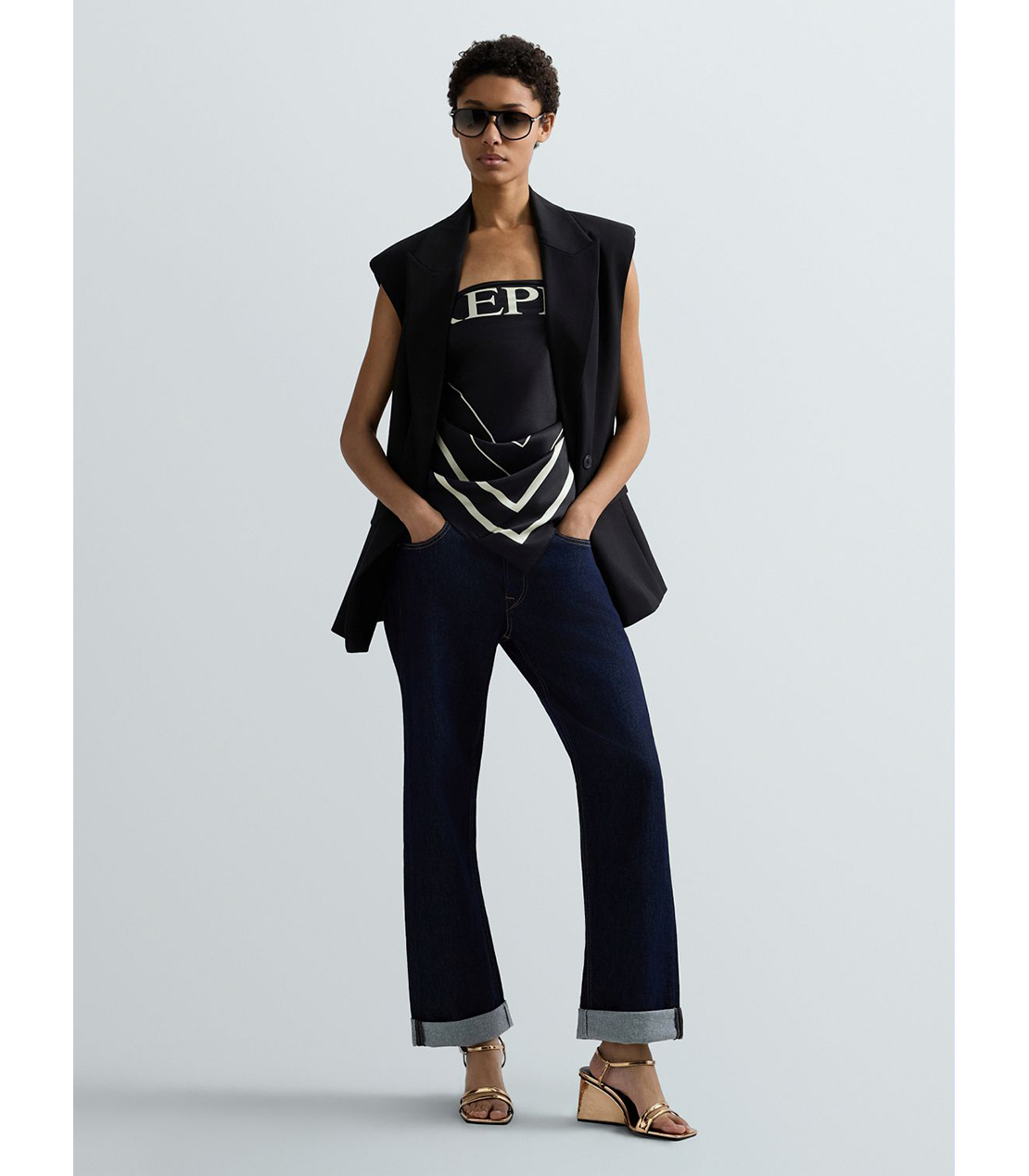 ストレートボーイフィットAUBRY インディゴストレッチデニム 詳細画像 ダークブルー 2